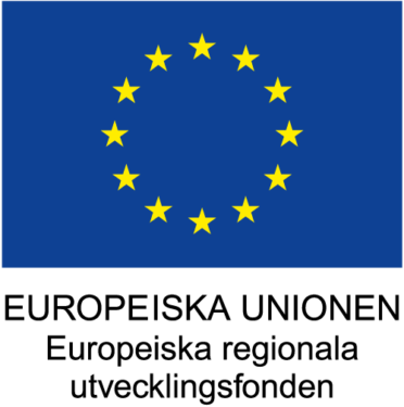 Projektet finansieras med stöd från ERUF, Europeiska, regionala utvecklingsfonden.
