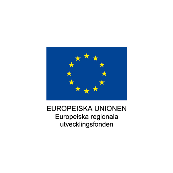 Logga, Europeiska unionen, Europeiska regionala utvecklingsfonden (ERUF).