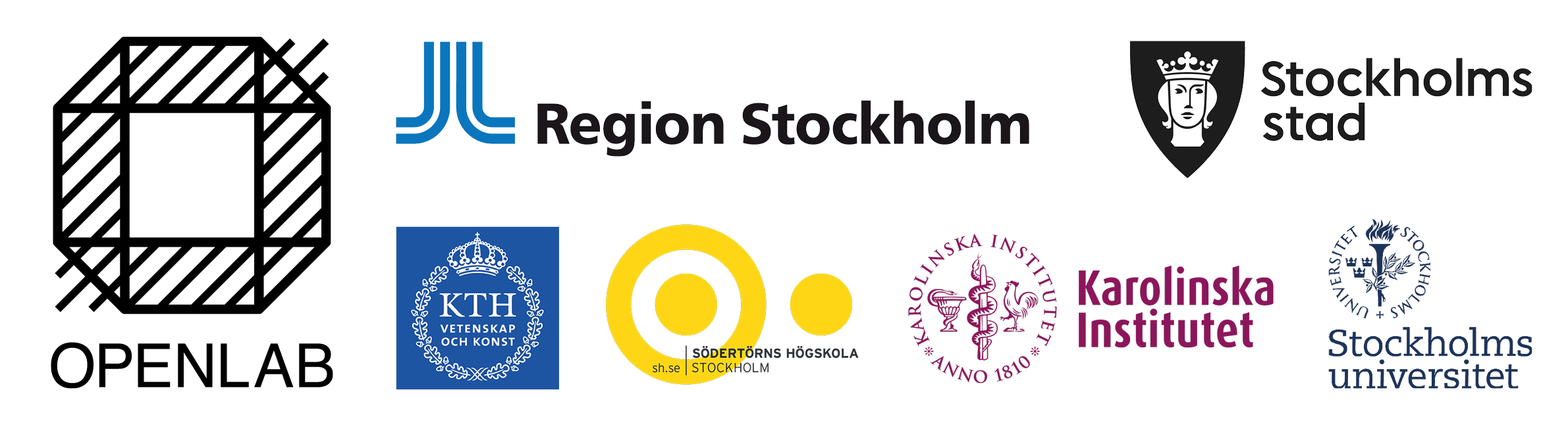Banner, Openlab med partners Openlab har 6 huvudpartners: Region Stockholm, Stockholms stad, KTH, Södertörns högskola, Karolinska Institutet och Stockholm universitet.