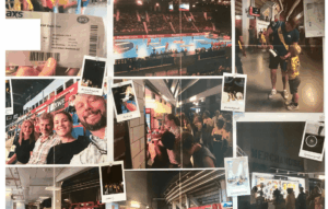 Kollage med bilder från behovsanalys och observationer för projektet Globen 2.0.